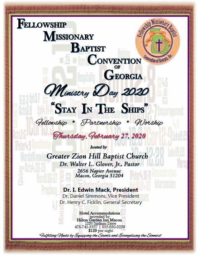Fellowship Missionary Baptist Convention of Georgia Ministry Day 2020